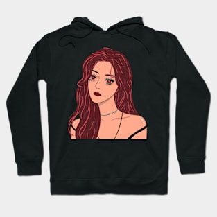 Ilustration Girl Art Hoodie